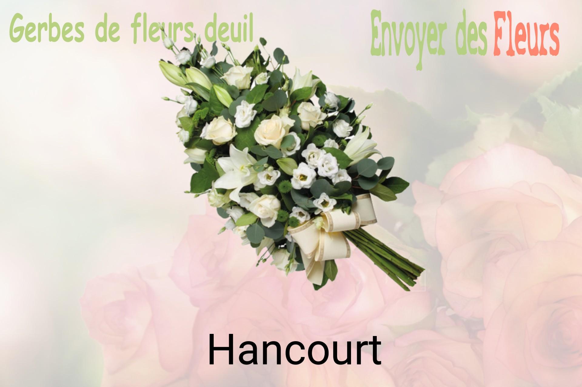 Gerbe de fleurs de deuil livrée à Hancourt